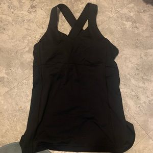 Lululemon Black Tank W/ Build In Bra